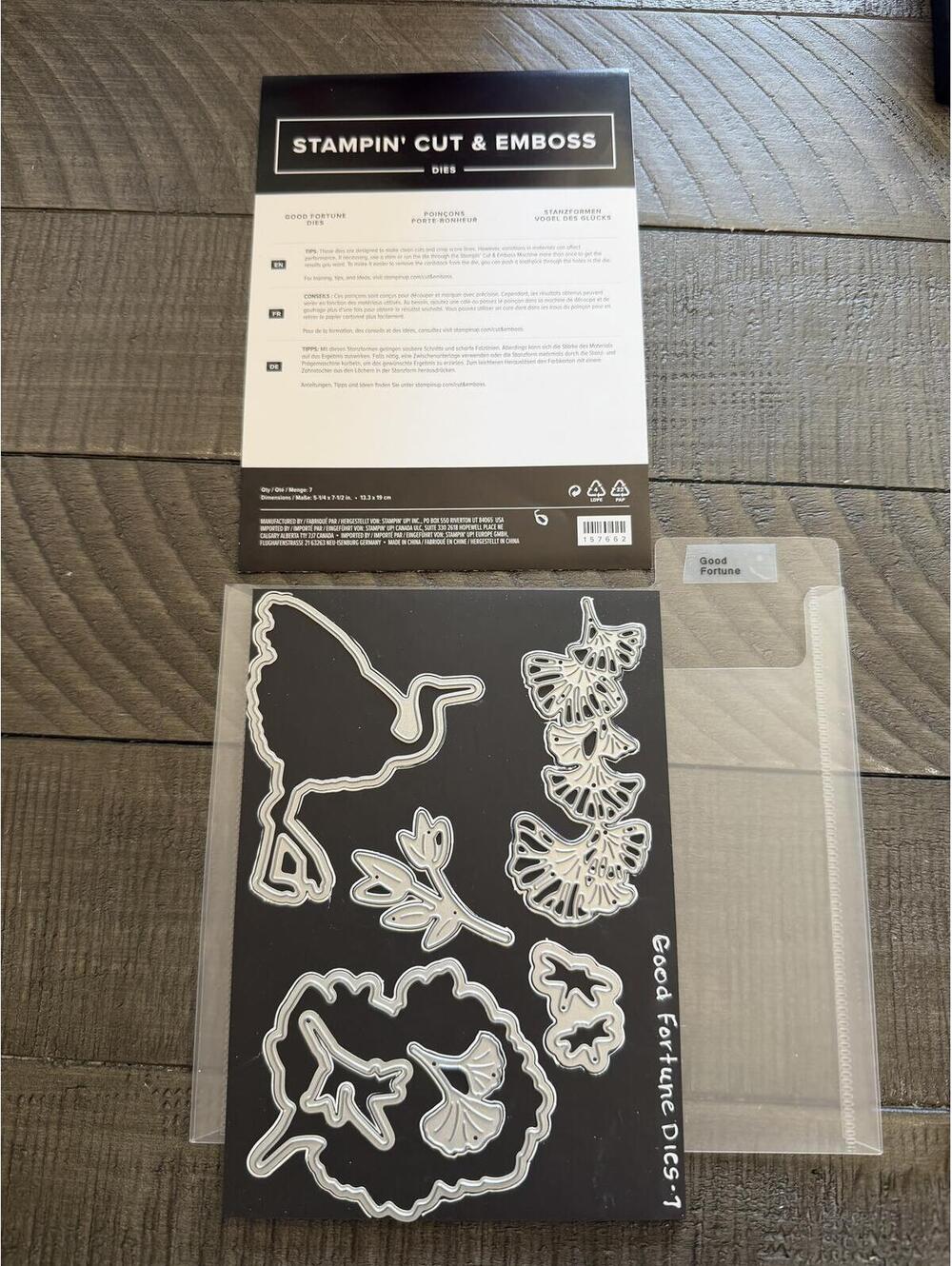 Stampin’ Up Good Fortune Dies die cut set